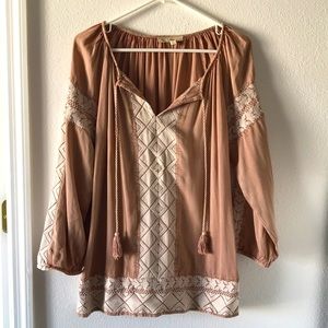 Cute Boho Solitaire Tan Top A2